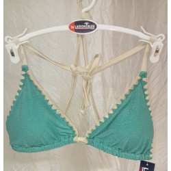 maillot bain vert pailleté, bikini LAGON BLEU? Paloma Gold Emeraude