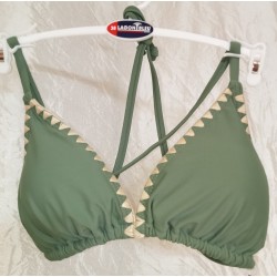 maillot bain kaki femme, bikini chic beige, Lagon Bleu Paloma Kaki