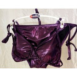 bikini violet métallisé, maillot glamour brillant, Lagon Bleu purple