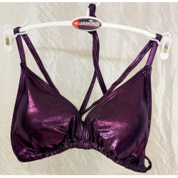 bikini violet métallisé, maillot glamour brillant, Lagon Bleu purple