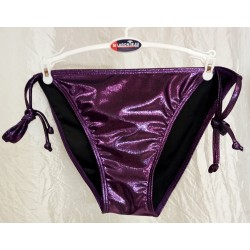 bikini violet métallisé, maillot glamour brillant, Lagon Bleu purple