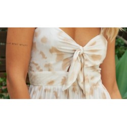 robe longue nœud devant Jaase, robe à bretelle tie and dye