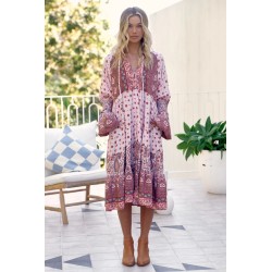 robe bohème, robe longue/mi-longue, robe bohème fleurie, robe élégante