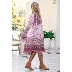 robe bohème, robe longue/mi-longue, robe bohème fleurie, robe élégante