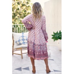 robe bohème, robe longue/mi-longue, robe bohème fleurie, robe élégante