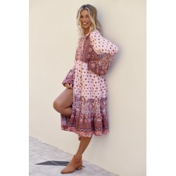 robe bohème, robe longue/mi-longue, robe bohème fleurie, robe élégante