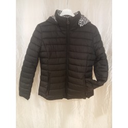 manteau réversible, manteau avec capuche amovible, manteau léopard
