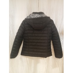 manteau réversible, manteau avec capuche amovible, manteau léopard