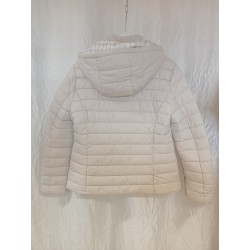 Manteau réversible femme, chaud et élégant, beige ou pied-de-poule