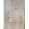 Manteau réversible femme, chaud et élégant, beige ou pied-de-poule
