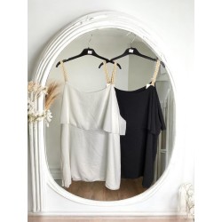 Débardeur avec bretelles tressées dorées