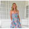 robe longue été, robe bustier bohème, robe JAASE Paloma, robe fleurie colorée, look été femme, robe fluide plage, tenue bohème c